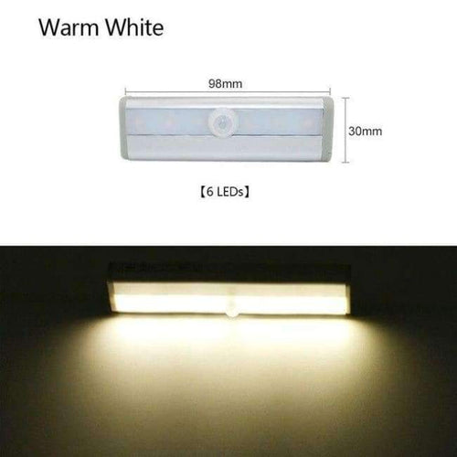 Planet Gates 6 LEDs Warm White LED Cabinet Light IR Infrared Motion Detector Sensor Closet Night Light 10 leds 6leds Lamp Induction Wardrobe Steps Bar Lighting