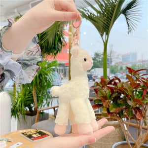 Planet Gates 6 Lovely Alpaca Plush Toy Japanese Alpaca Soft Stuffed Cute Sheep Llama Animal Dolls keychain Doll