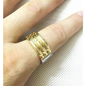 Planet Gates 6 / mix gold Seven Blessings S spinning ring with stainless steel talisman amulet atlantis ring for women men silver gold two colors