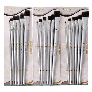 Planet Gates 6 oblate 6/18Pcs Paint Brushes Set for Artist Professional Painting Supplies/Nylon Hair Oil Watercolor Paint Brush Art Supplies