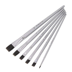 Planet Gates 6 oblate 6/18Pcs Paint Brushes Set for Artist Professional Painting Supplies/Nylon Hair Oil Watercolor Paint Brush Art Supplies