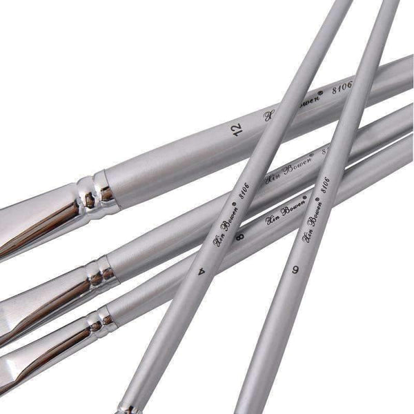 Planet Gates 6 oblate 6/18Pcs Paint Brushes Set for Artist Professional Painting Supplies/Nylon Hair Oil Watercolor Paint Brush Art Supplies