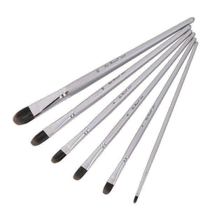 Planet Gates 6 oblate 6/18Pcs Paint Brushes Set for Artist Professional Painting Supplies/Nylon Hair Oil Watercolor Paint Brush Art Supplies