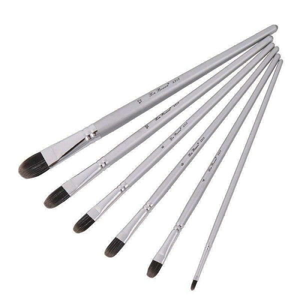 Planet Gates 6 oblate 6/18Pcs Paint Brushes Set for Artist Professional Painting Supplies/Nylon Hair Oil Watercolor Paint Brush Art Supplies