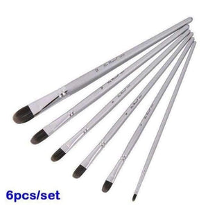 Planet Gates 6 oblate 6/18Pcs Paint Brushes Set for Artist Professional Painting Supplies/Nylon Hair Oil Watercolor Paint Brush Art Supplies