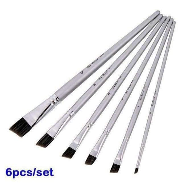 Planet Gates 6 oblique 6/18Pcs Paint Brushes Set for Artist Professional Painting Supplies/Nylon Hair Oil Watercolor Paint Brush Art Supplies
