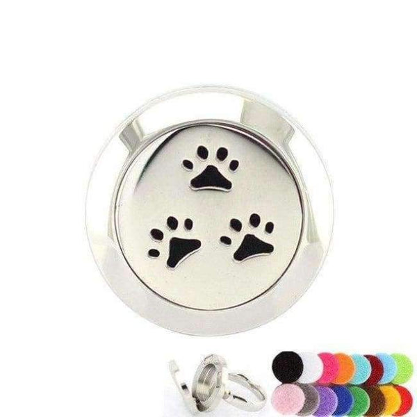 Planet Gates 6 / paws 20mm Silver Flower of Life Ring Aromatherapy/Essential Oils 316L S.Steel Perfume Diffuser Locket Ring Fashion 2018 with Free Pad