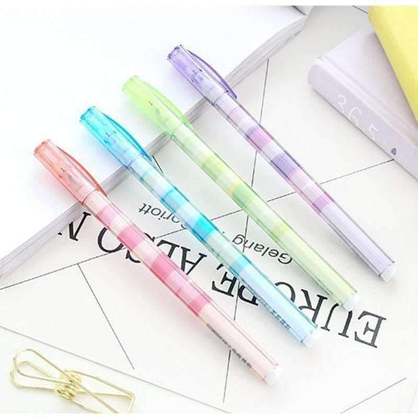 Planet Gates 6 pcs Camouflage gel pen Fresh color 0.5mm ballpoint Black ink pens for writing Stationery pencil Office school supplies A6108