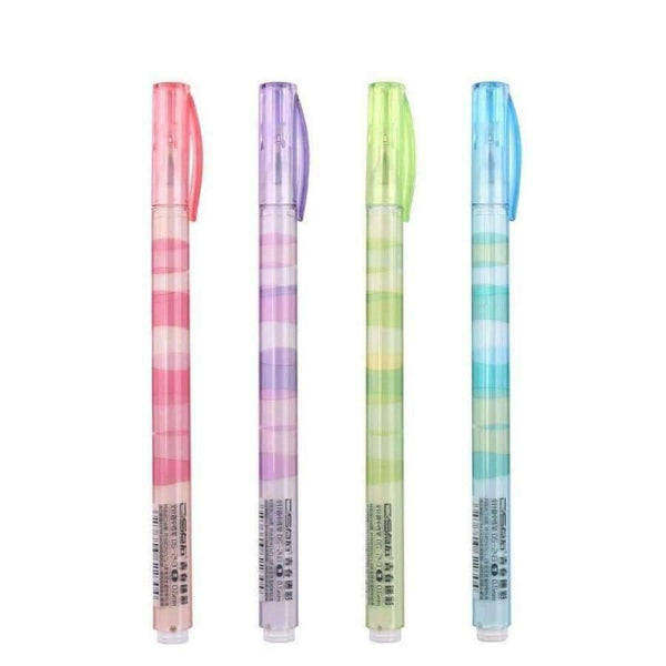 Planet Gates 6 pcs Camouflage gel pen Fresh color 0.5mm ballpoint Black ink pens for writing Stationery pencil Office school supplies A6108