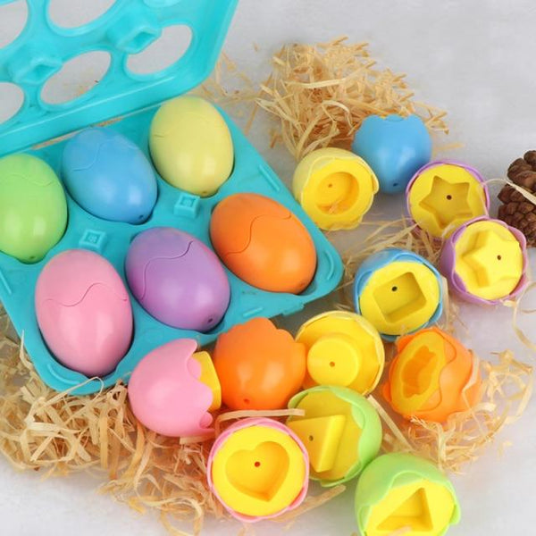 Planet Gates 6 PCS EGGS Colorful 12PCS Montessori Learning Education Math Toys Kids Match Smart Eggs Screws 3D Puzzle Game For Children Educational Toys