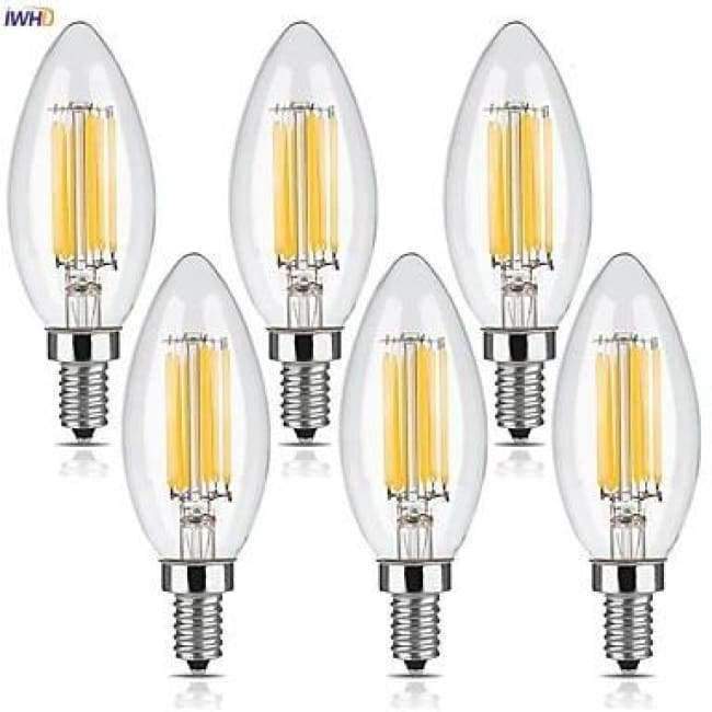 Planet Gates 6 pcs IWHD 4w E14 LED Candle Bombillas Vintage Lamp Vintage Light Bulb Filament Edison Bulb Lamp Ampoule Industrial Decorative