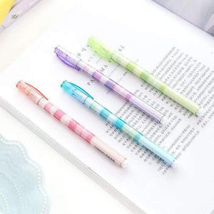 Planet Gates 6 Pcs/Lot Camouflage Gel Pen Fresh Color 0.5mm Ballpoint Black Ink Pens For Writing Stationery Pencil School Supplies