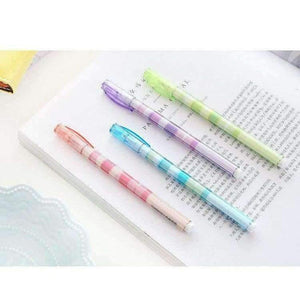 Planet Gates 6 Pcs/Lot Camouflage Gel Pen Fresh Color 0.5mm Ballpoint Black Ink Pens For Writing Stationery Pencil School Supplies