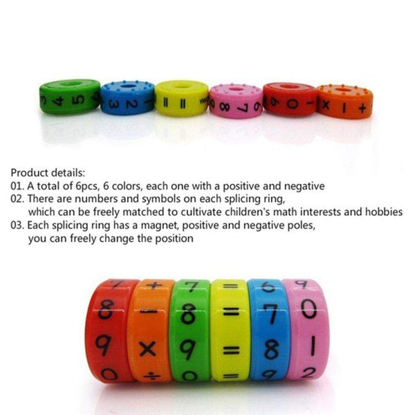 Planet Gates 6 Pcs/set Montessori Educational Toys Magnetic Baby Kids Math Mathematics Learning Puzzles Sensory Developing Toys for Children