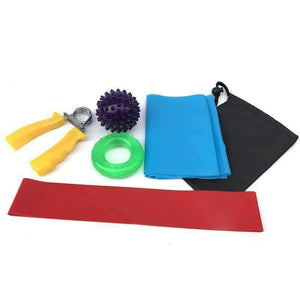 Planet Gates 6 Pcs/Set Multi-functional Fitness Body Building Equipments Hand Grip Ring Massage Ball Resistance Ring Yoga Strips