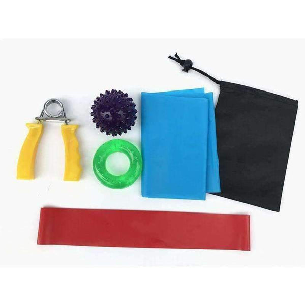 Planet Gates 6 Pcs/Set Multi-functional Fitness Body Building Equipments Hand Grip Ring Massage Ball Resistance Ring Yoga Strips