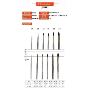 Planet Gates 6 Pcs Set Professional Squirrel Hair Round Pointed Artist Paint Brush Pen Art Supplies For Acrylic Oil Painting Art Brush