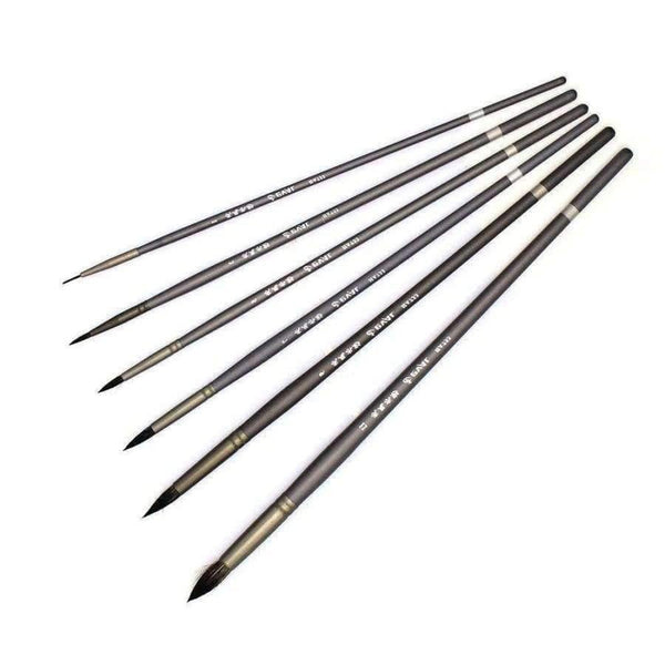 Planet Gates 6 Pcs Set Professional Squirrel Hair Round Pointed Artist Paint Brush Pen Art Supplies For Acrylic Oil Painting Art Brush