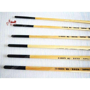 Planet Gates 6 Pcs/Set tongue peak weasel hair Natural color birch Pole row pen Art painting materials Set oil painting brush art supplies
