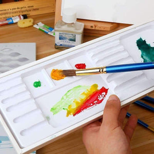 Planet Gates 6 Pcs/Set Weasel Hair Professional Watercolor Paint Brush With Box Watercolor Painting Brush Stationery Art Supplies