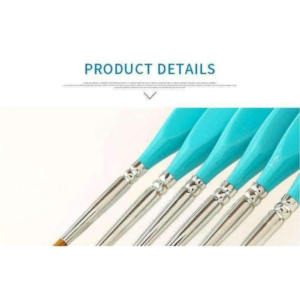 Planet Gates 6 Pcs Weasel Hook Line Pen Fine Watercolor Paint Brush For Drawing Art Gouache Oil Painting Brush Art Supplies