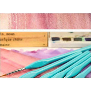 Planet Gates 6 Pcs Weasel Hook Line Pen Fine Watercolor Paint Brush For Drawing Art Gouache Oil Painting Brush Art Supplies