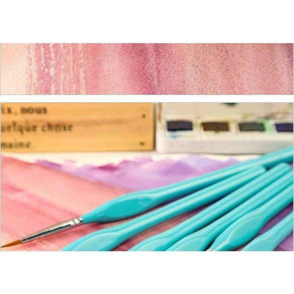 Planet Gates 6 Pcs Weasel Hook Line Pen Fine Watercolor Paint Brush For Drawing Art Gouache Oil Painting Brush Art Supplies