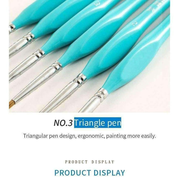 Planet Gates 6 Pcs Weasel Hook Line Pen Fine Watercolor Paint Brush For Drawing Art Gouache Oil Painting Brush Art Supplies