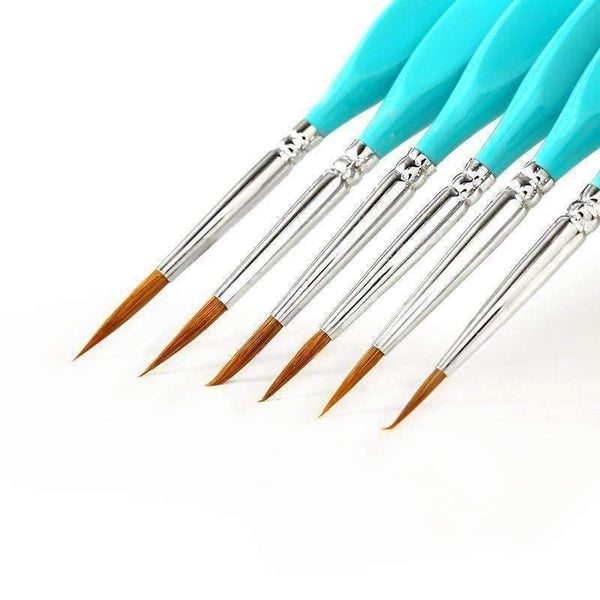 Planet Gates 6 Pcs Weasel Hook Line Pen Fine Watercolor Paint Brush For Drawing Art Gouache Oil Painting Brush Art Supplies