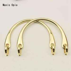 Planet Gates (6 pieces/lot) Metal Bag Handle For Handbags Parts DIY Accessories Light Gold Gunmetal U Shape Metal Bag Handle Purse Frames