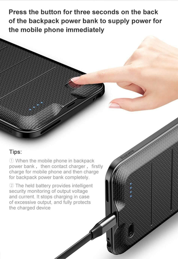 Planet Gates 6 Plus 6s Plus Black / China Baseus Battery Case For iPhone 6 Plus 6s Plus Powerbank Charger Case For iPhone 6S Plus Battery Charging Case Power Bank Case