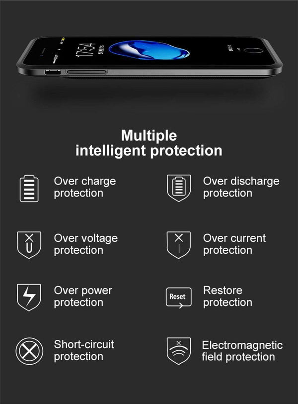 Planet Gates 6 Plus 6s Plus Black / China Baseus Battery Case For iPhone 6 Plus 6s Plus Powerbank Charger Case For iPhone 6S Plus Battery Charging Case Power Bank Case