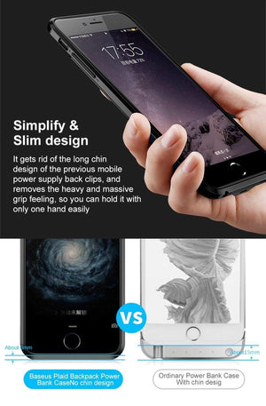 Planet Gates 6 Plus 6s Plus Black / China Baseus Battery Case For iPhone 6 Plus 6s Plus Powerbank Charger Case For iPhone 6S Plus Battery Charging Case Power Bank Case