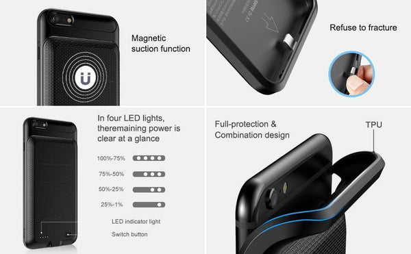 Planet Gates 6 Plus 6s Plus Black / China Baseus Battery Case For iPhone 6 Plus 6s Plus Powerbank Charger Case For iPhone 6S Plus Battery Charging Case Power Bank Case
