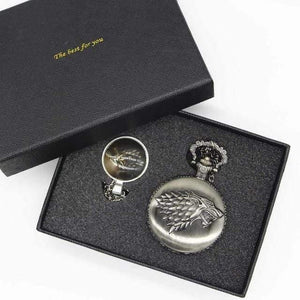 Planet Gates 6 Pocket Watch Men Quartz Fashion Necklace Pendant With Luxury Gift Box Set #120805
