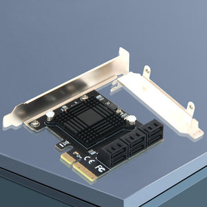 Planet Gates 6 Port SATA 3 PCI Express Expansion Card PCI-E/PCIE SATA Controller SATA Multiplier SATA3 6Gbps ASMedia ASM1166 Chip for HDD SSD