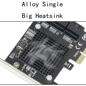 Planet Gates 6 Port SATA 3 PCI Express Expansion Card PCI-E/PCIE SATA Controller SATA Multiplier SATA3 6Gbps ASMedia ASM1166 Chip for HDD SSD