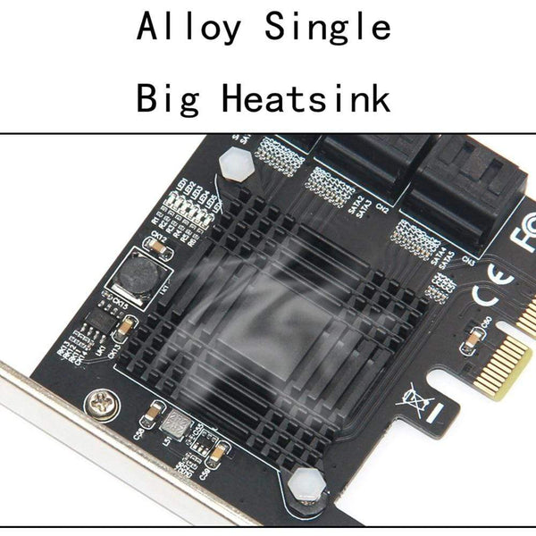 Planet Gates 6 Port SATA 3 PCI Express Expansion Card PCI-E/PCIE SATA Controller SATA Multiplier SATA3 6Gbps ASMedia ASM1166 Chip for HDD SSD