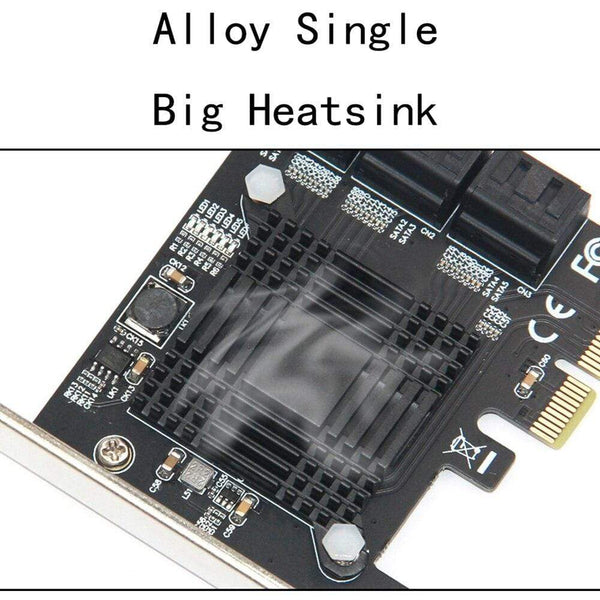 Planet Gates 6 Port SATA 3 PCI Express Expansion Card PCI-E/PCIE SATA Controller SATA Multiplier SATA3 6Gbps ASMedia ASM1166 Chip for HDD SSD