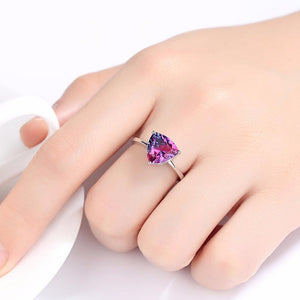 Planet Gates 6 / Purple Rainbow Fire Mystic Topaz Finger Rings for Women Anniversary Women 925 Sterling Silver Wedding Ring