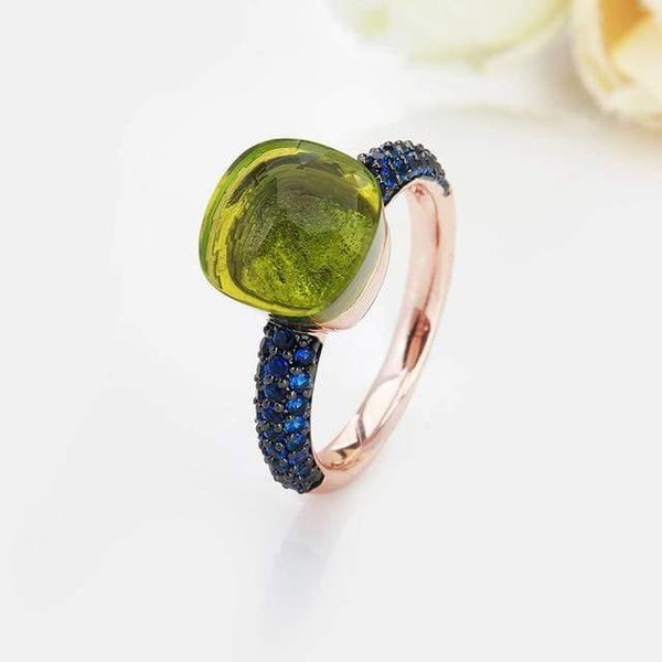 Planet Gates 6 / R08 Rose gold Black Plated Blue Zircon Wedding Rings for Women Girls Austrian Crystal Bague Femme 14 Colors