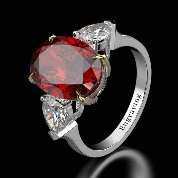 Planet Gates 6 / Red 925 Sterling Silver Created Moissanite Gemstone Wedding Engagement Diamonds Ring Fine Jewelry Wholesale