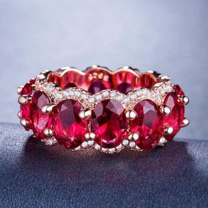 Planet Gates 6 / Red Diamond ring Luxury jewelry Topaz crystal Emerald Moissanite Sapphire ring costume jewelry emerald ring B1092