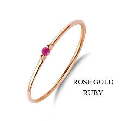 Planet Gates 6 / RoseGold Ruby 18k Pure Gold Women Ruby Miss Girl Gift New Hot Sale Party Trendy  Good Discount Natural Real 18 K Customize