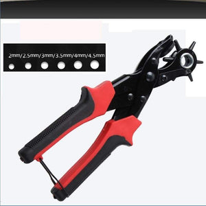 Planet Gates 6 round hole Heavy Duty Leather Belt Hole Punch Plier Eyelet Puncher Revolve Sewing Machine Bag Setter Tool Watchband Household Strap leather