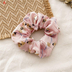 Scrunchies Stretch Headband Fruit Print Strawberry Hair Rope Women Elastic Hair Bands Girls Hair Ties Women Hair Accessories