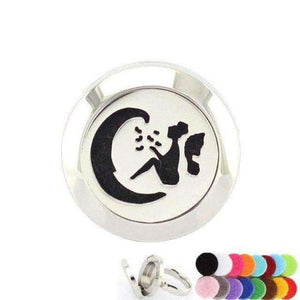 Planet Gates 6 / spider 20mm Silver Flower of Life Ring Aromatherapy/Essential Oils 316L S.Steel Perfume Diffuser Locket Ring Fashion 2018 with Free Pad