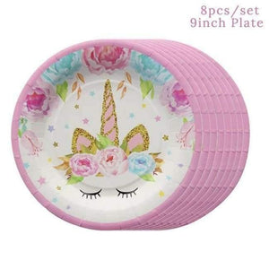 Planet Gates 6 Unicorn Party Decoration Kit Unicornio Plates/Cups/Napkins/Table Cover /Headband Baby Shower Birthday Decors Kids Party Supplies