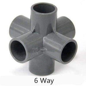 Multifunction Pvc Pipe Connector DIY Shelf Support Joint 3 4 5 6 Way Splitter 20 -50mm Tube Coupler Adapter Garden Pipe Fittings