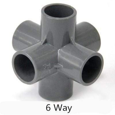 Multifunction Pvc Pipe Connector DIY Shelf Support Joint 3 4 5 6 Way Splitter 20 -50mm Tube Coupler Adapter Garden Pipe Fittings